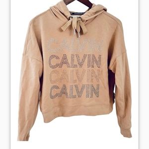 Calvin Klein hoodie beige cropped size XS n